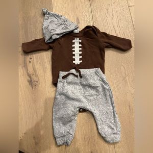 3 Piece Baby Set - Football Outfit - 3 Months